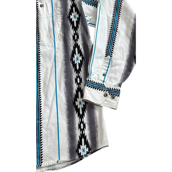 Vintage 90s EXPRESS RIDERS Shirt Rodeo Cowboy Western Southwestern Men's XL - Picture 2 of 6